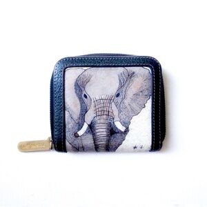 Prison Art Signed Tattoo Leather Elephant Unisex Wallet